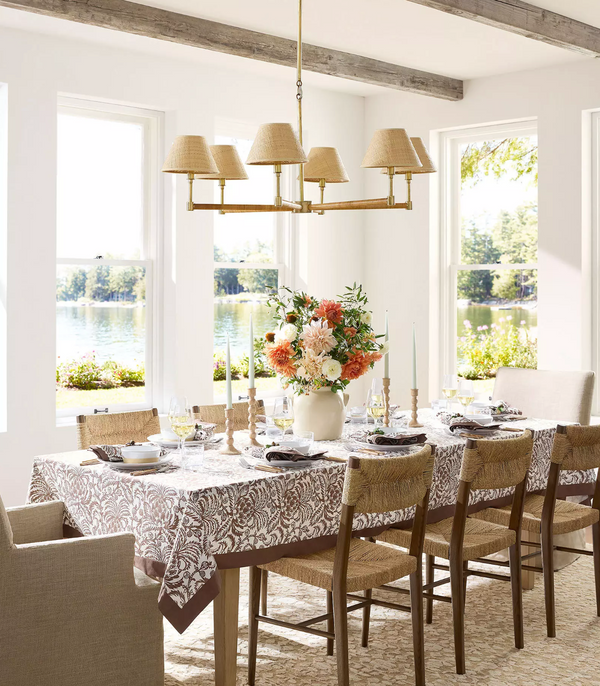 Sicily Tablecloth - Pinecone, 60" x 108"