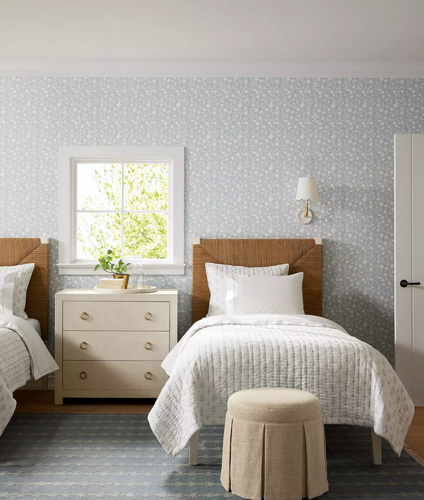 Hughes Twin Bed - Natural/White