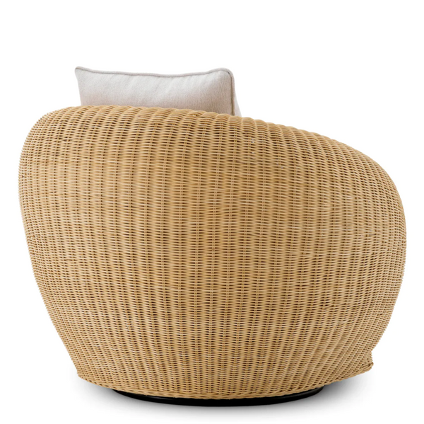 Rafael Swivel Chair - Rattan, 39.37" W x 36.22"D