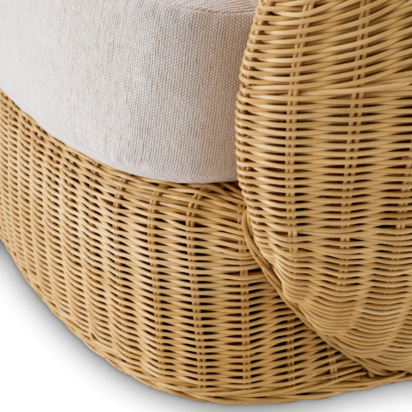 Rafael Swivel Chair - Rattan, 39.37" W x 36.22"D