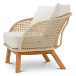 Trinity Outdoor Chair - Viola Sand/Natural Teak, 35.43" W