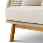 Trinity Outdoor Chair - Viola Sand/Natural Teak, 35.43" W