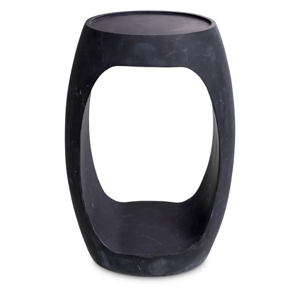 Clipper Side Table, Honed Black Marble, 2 Sizes