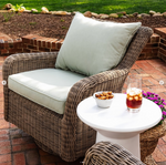 Sag Harbor Swivel Rocker Chair, Oyster/Canvas