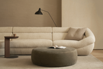 Fromage Brie Ottoman - Safari Savannah, 41.3"Dia x 13"H