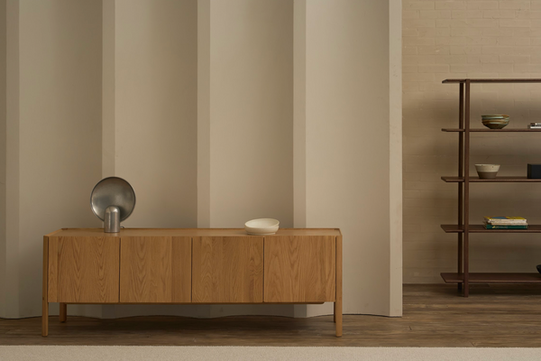 Nell Credenza, Light Oak, 86.6"W X 17.7"D x 25.6"H