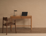 Nell Two Drawer Desk, Light Oak, 47.2"W x 17.7"D x 30.7"H