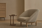 Layer End Table, Latte 15.7"Dia x 19.7"H