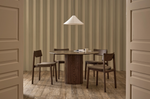 Tathra Round Dining Table, Latte with Dark Emperador Top, 53"Dia