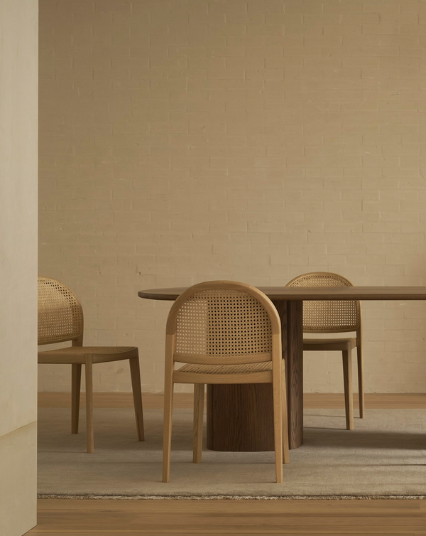 Luk Rattan Dining Chair - Light Oak