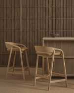 Inlay Counter Stool, Light Oak/Montana Canyon
