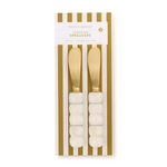 Modern Pop White Beaded Spreaders, S/2