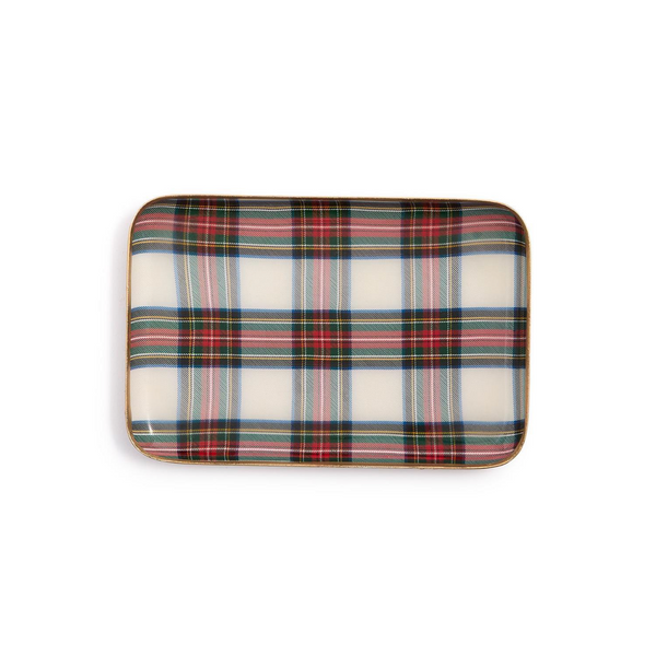 Tartan Decorative Metal Trays, 4 Styles, Sold Separately