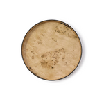 Burled Wood Pattern Round Tray, 3 Sizes, Sold Separately