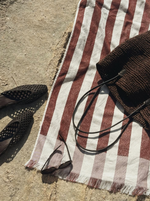 Plage Towel, Brown Stripe