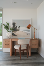 Zoey Natural Oak Desk, 65"W x 29.5"D x 30"H