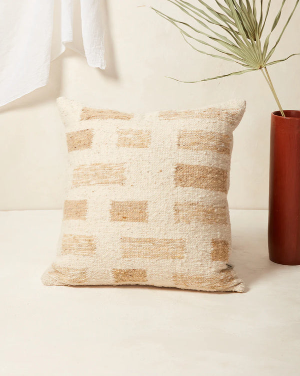Shadow Pillow, Cream, 20" x 20"