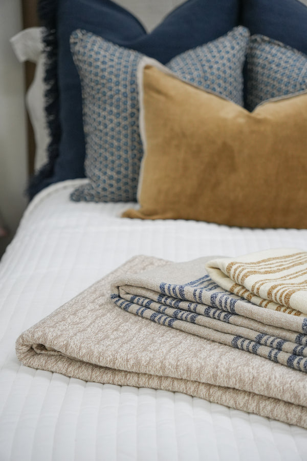 Sienna Indigo Oversized Throw, 56" x 96"