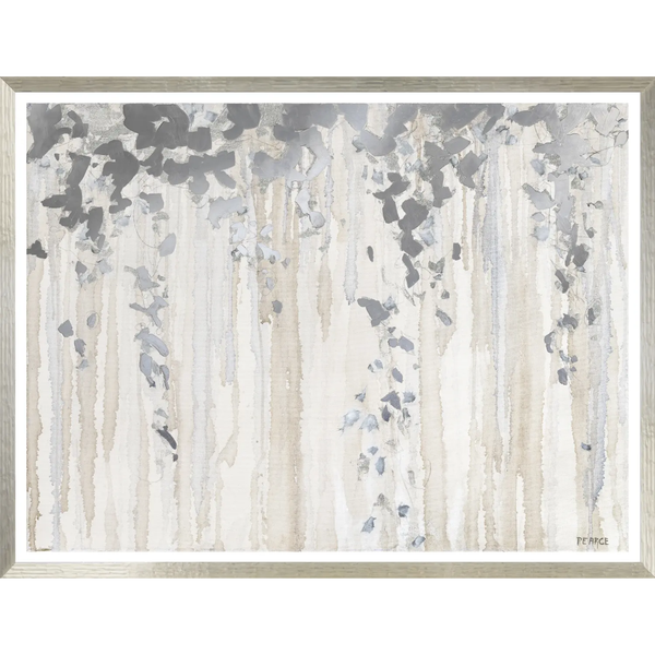 Silver Dance on Linen, 55" × 42"