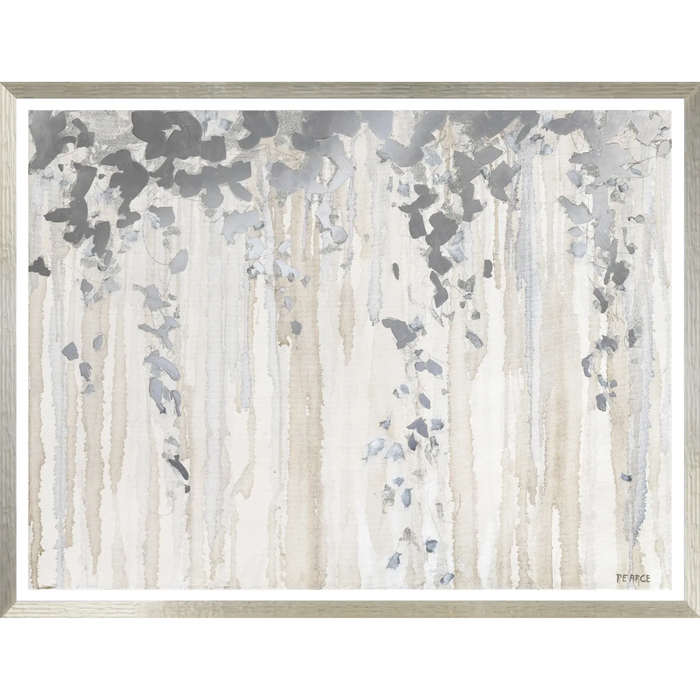Silver Dance on Linen, 55" × 42"