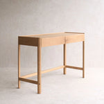 Nell Two Drawer Desk, Light Oak, 47.2"W x 17.7"D x 30.7"H