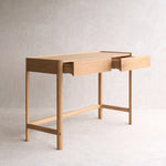 Nell Two Drawer Desk, Light Oak, 47.2"W x 17.7"D x 30.7"H