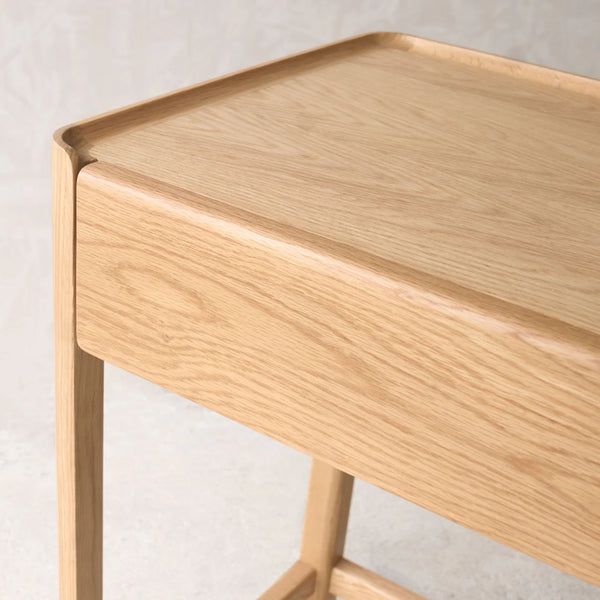 Nell Three Drawer Desk, Light Oak, 63"W x 23.6"D x 30.7"H