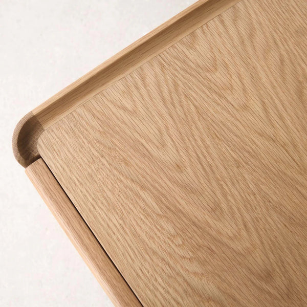 Nell Three Drawer Desk, Light Oak, 63"W x 23.6"D x 30.7"H