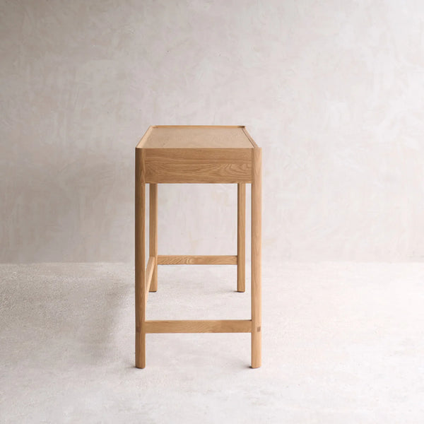 Nell Two Drawer Desk, Light Oak, 47.2"W x 17.7"D x 30.7"H