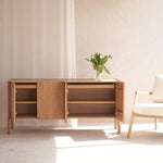 Nell Sideboard, Light Oak, 63"W x 17.7"D x 29.5"H