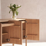 Nell Sideboard, Light Oak, 63"W x 17.7"D x 29.5"H