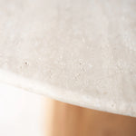Tathra Round Dining Table, Light Oak, Travertine, 53"Dia