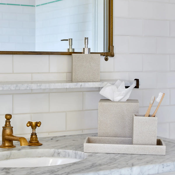 Slate Ivory Tissue Holder, Ivory / Unique