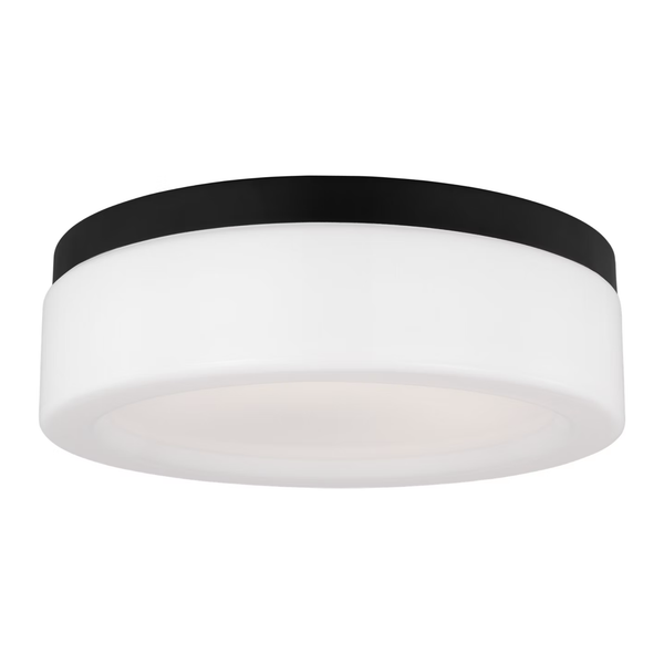 Rhett Medium Flush Mount - Midnight Black, 12"Dia