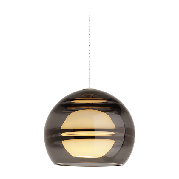 Sedona Pendant - Satin Nickel/Smoke, 6"Dia