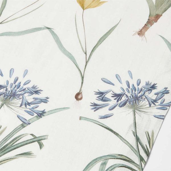Spring Floral Printed 120" Linen Table Runner