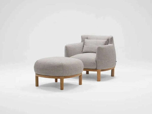 Stena Lounge Chair with Ottoman, West Lake Harbour Gray
