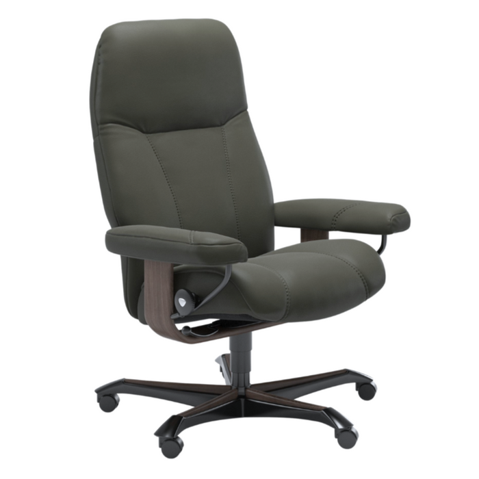 Consul Office Chair, Paloma Shadow/Walnut