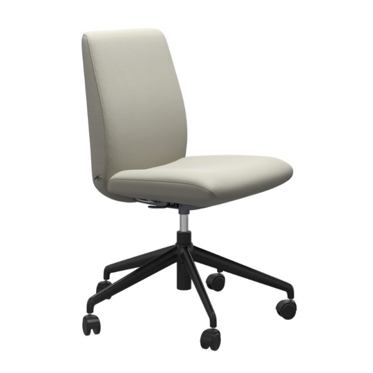 Laurel V2 Office Chair, Low Back, Paloma Light Grey/Black