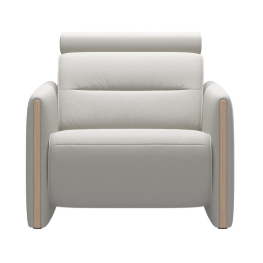 Stressless® Emily Wood chair with Power, Paloma Light Grey/Oak