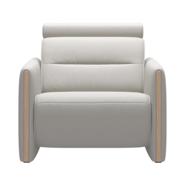 Stressless® Emily Wood chair with Power, Paloma Light Grey/Oak