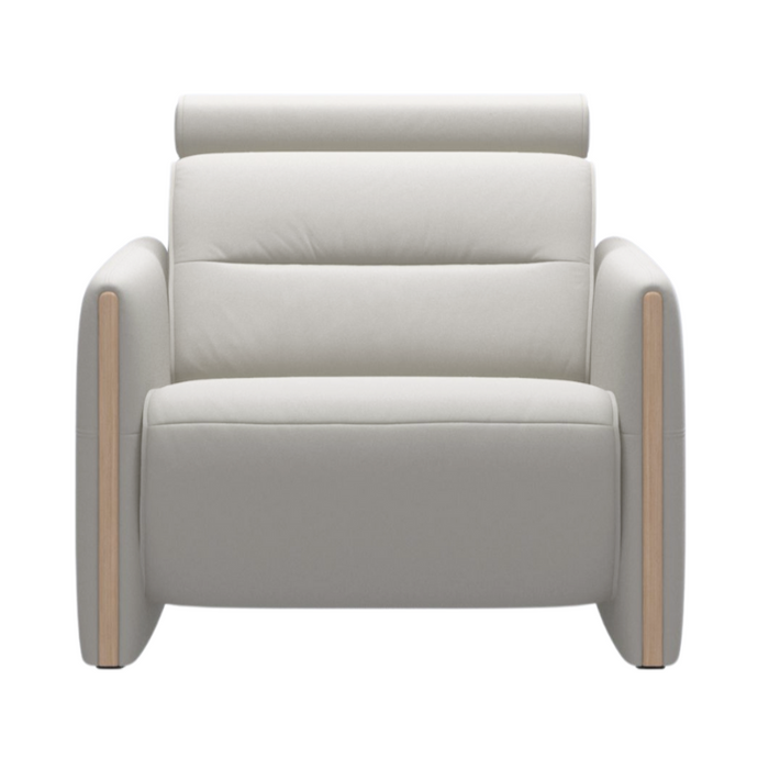 Stressless® Emily Wood chair with Power, Paloma Light Grey/Oak