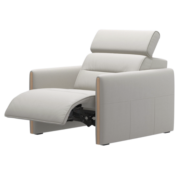 Stressless® Emily Wood chair with Power, Paloma Light Grey/Oak