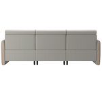 Stressless® Emily Sofa v2 Wood 3s w/3 Power, Paloma Light Grey/Oak