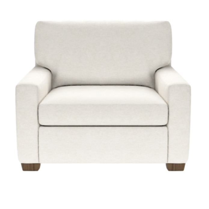Carson Manual Recliner Chair, Artemis Snow Performance Fabric/Mink