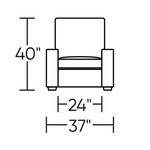 Carson Manual Recliner Chair, Sonata Grey Performance Fabric/Mink