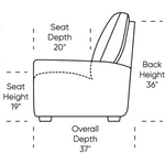 Carson Manual Recliner Chair, Sonata Grey Performance Fabric/Mink