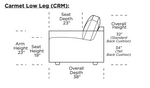 Carmet L Shape Sectional, Artemis Ecru Performance Fabric, 126" x 126"