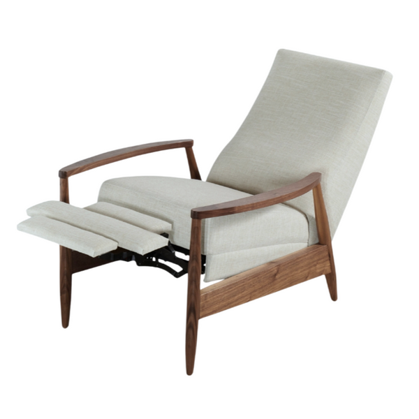 Aston Manual Recliner Chair, Sonata Grey Performance Fabric/Walnut