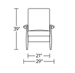 Aston Manual Recliner Chair, Sonata Grey Performance Fabric/Walnut